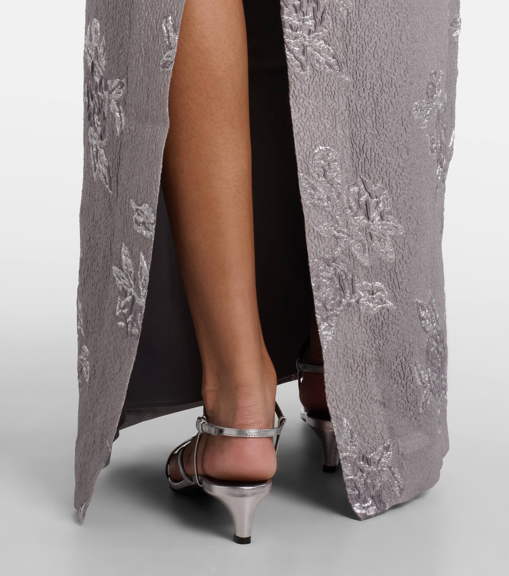 Ruth off-shoulder brocade bustier gown - 7