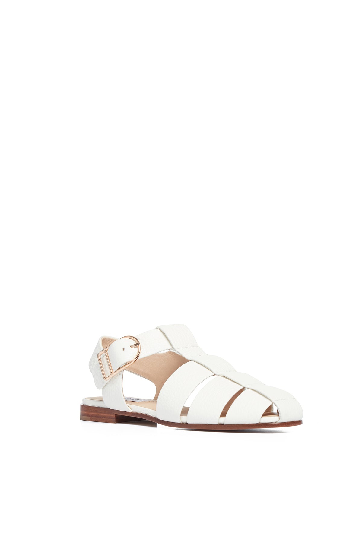 Lynn Sandal in Cream Deerskin Leather - 2