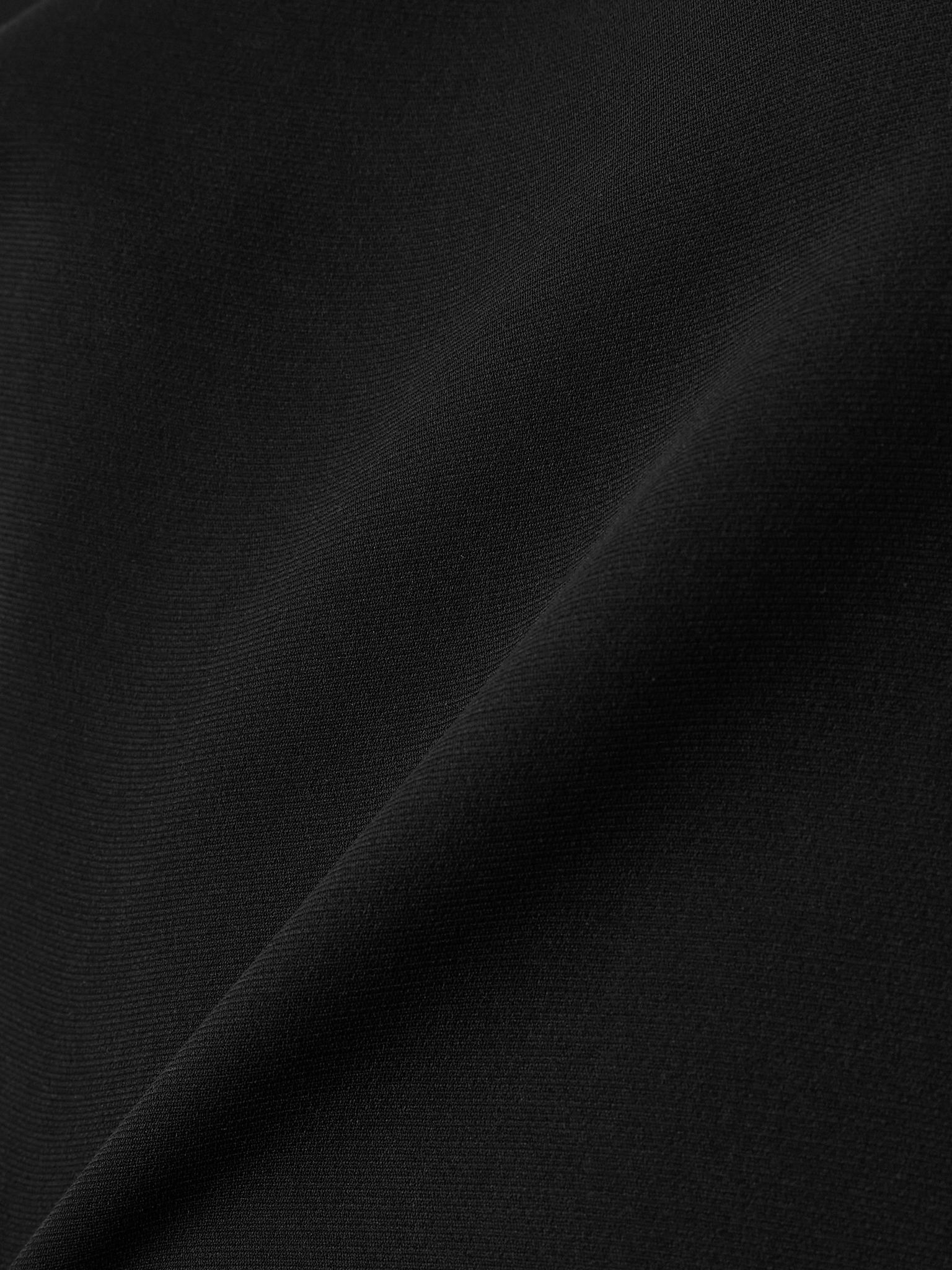 Synergy off-the-shoulder draped crepe gown Black - 4
