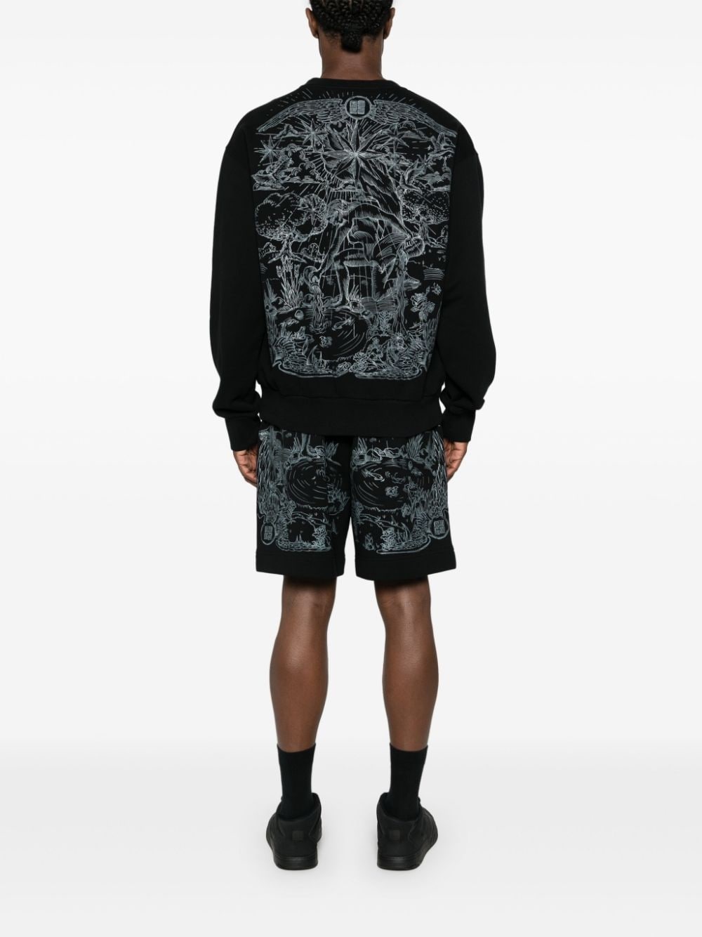 sketch-print cotton sweatshirt - 2
