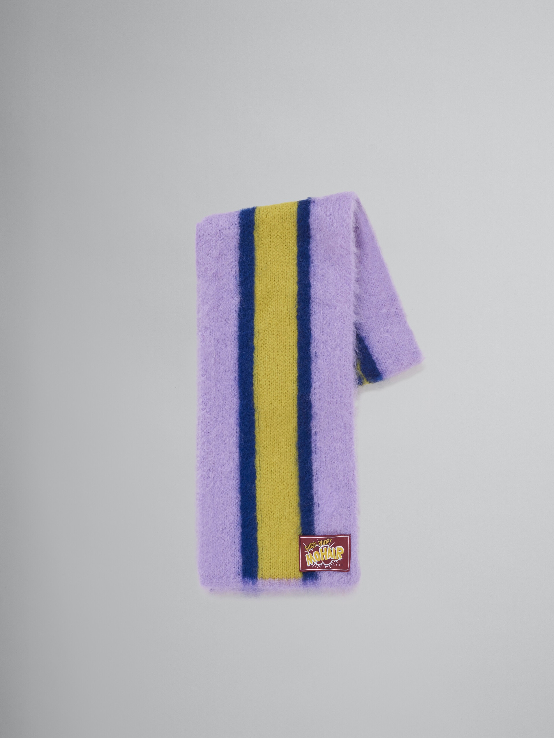 PURPLE MOHAIR SCARF WITH MARNI LETTERING - 1