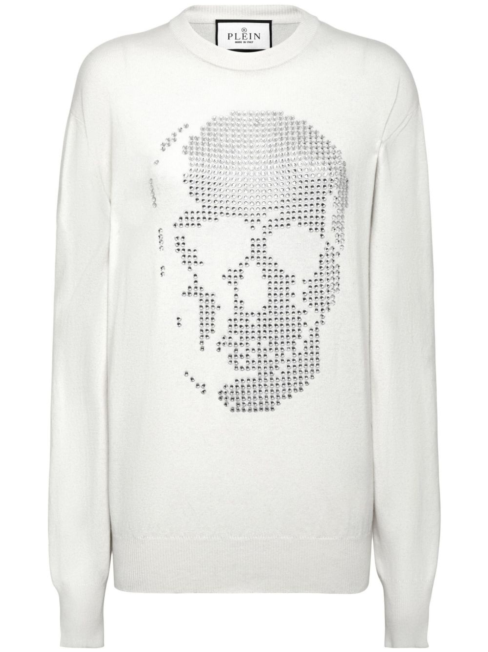 skull-motif crystal-embellished sweatshirt - 1