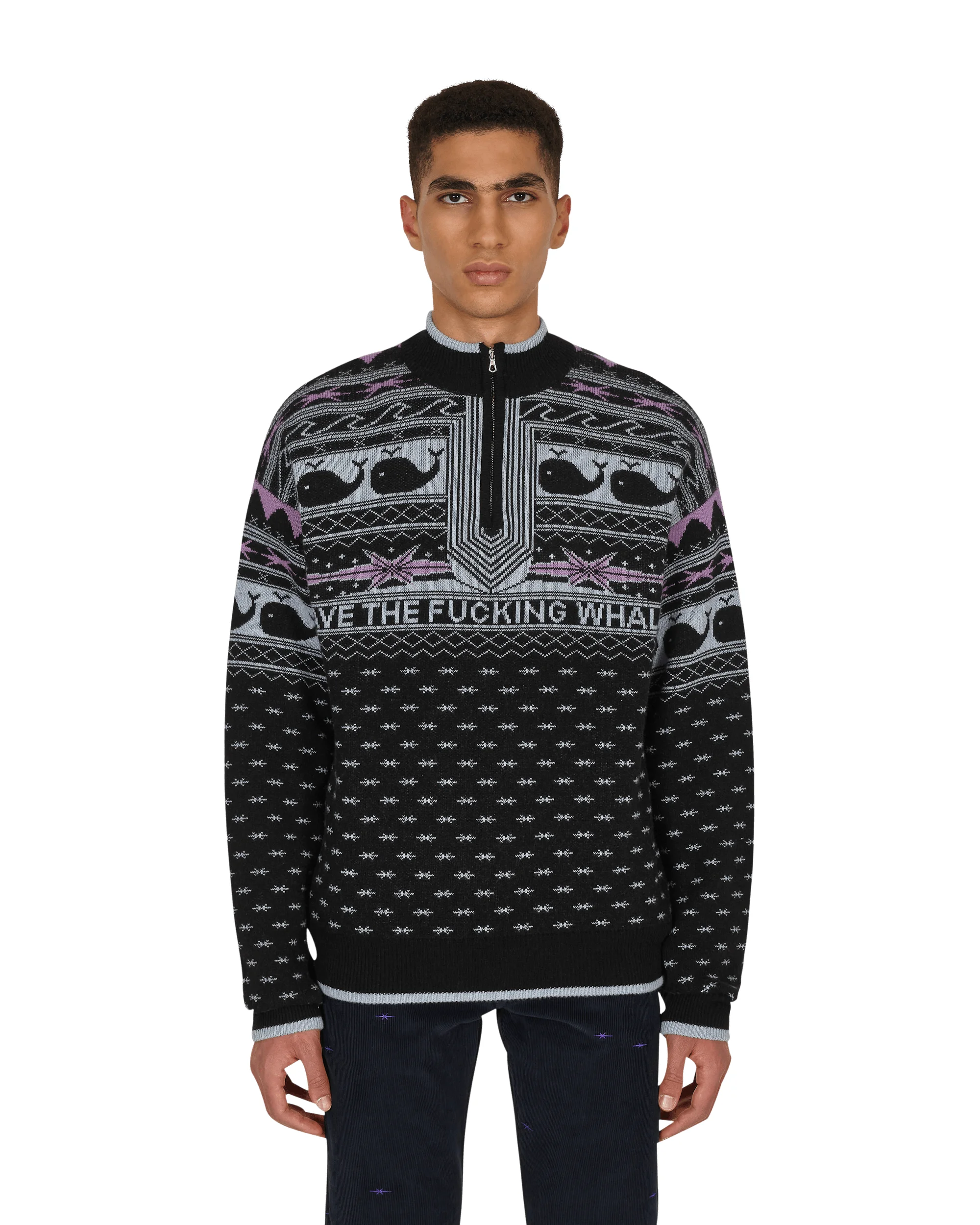 Save the Whales Sweater Black - 1