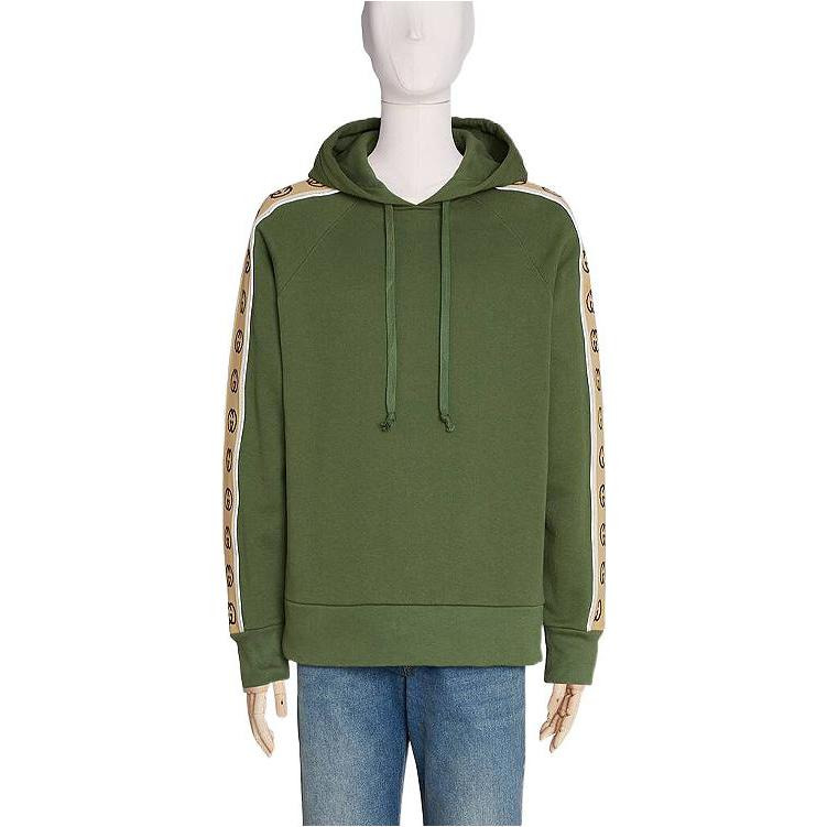 Gucci Knitted Cotton Hooded Sweater For Men Green 596230-XJBUW-3806 - 5