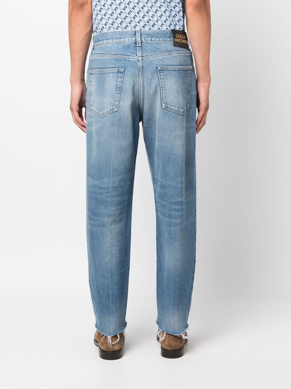 logo-patch straight-leg jeans - 4
