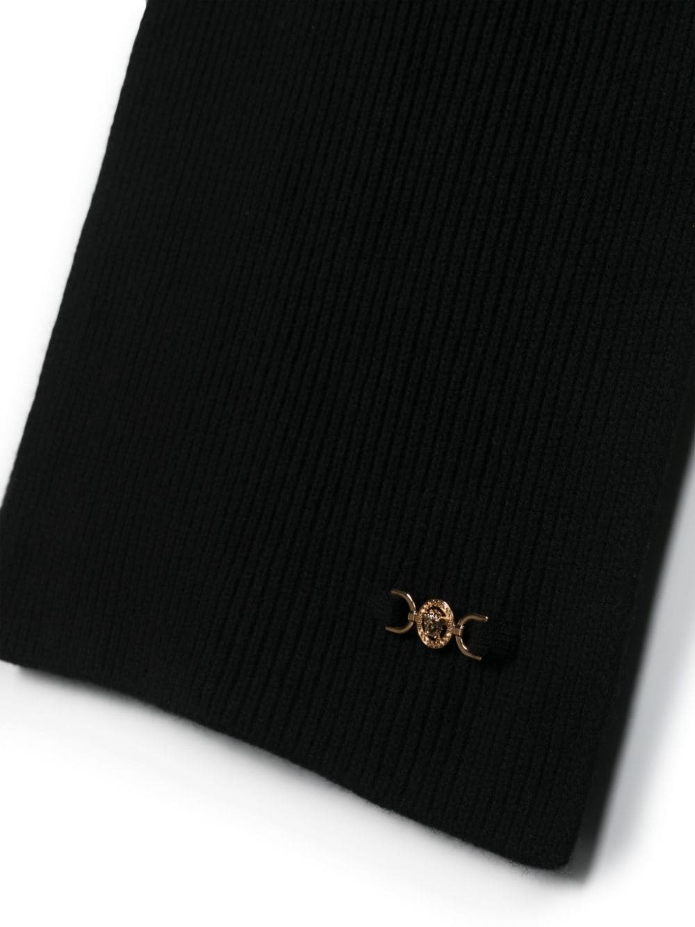 Medusa Head-plaque ribbed scarf - 2