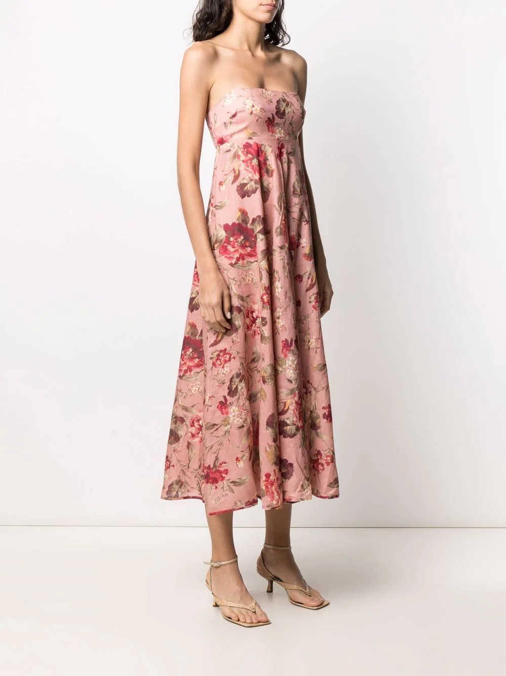 floral-print midi dress - 3