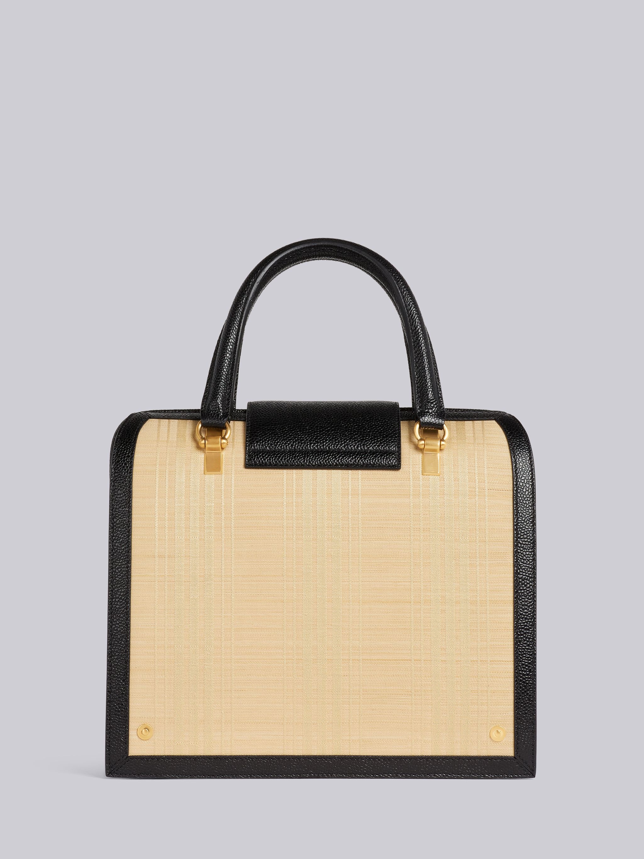 Sand Horse Hair Contrast Leather Frame Mrs. Thom Jr. Bag - 4