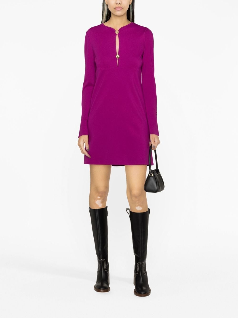slit-sleeve minidress - 2