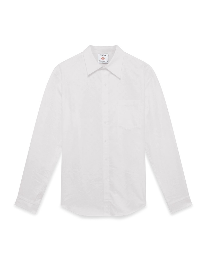 Cotton Monogram Jacquard Oxford Shirt 1