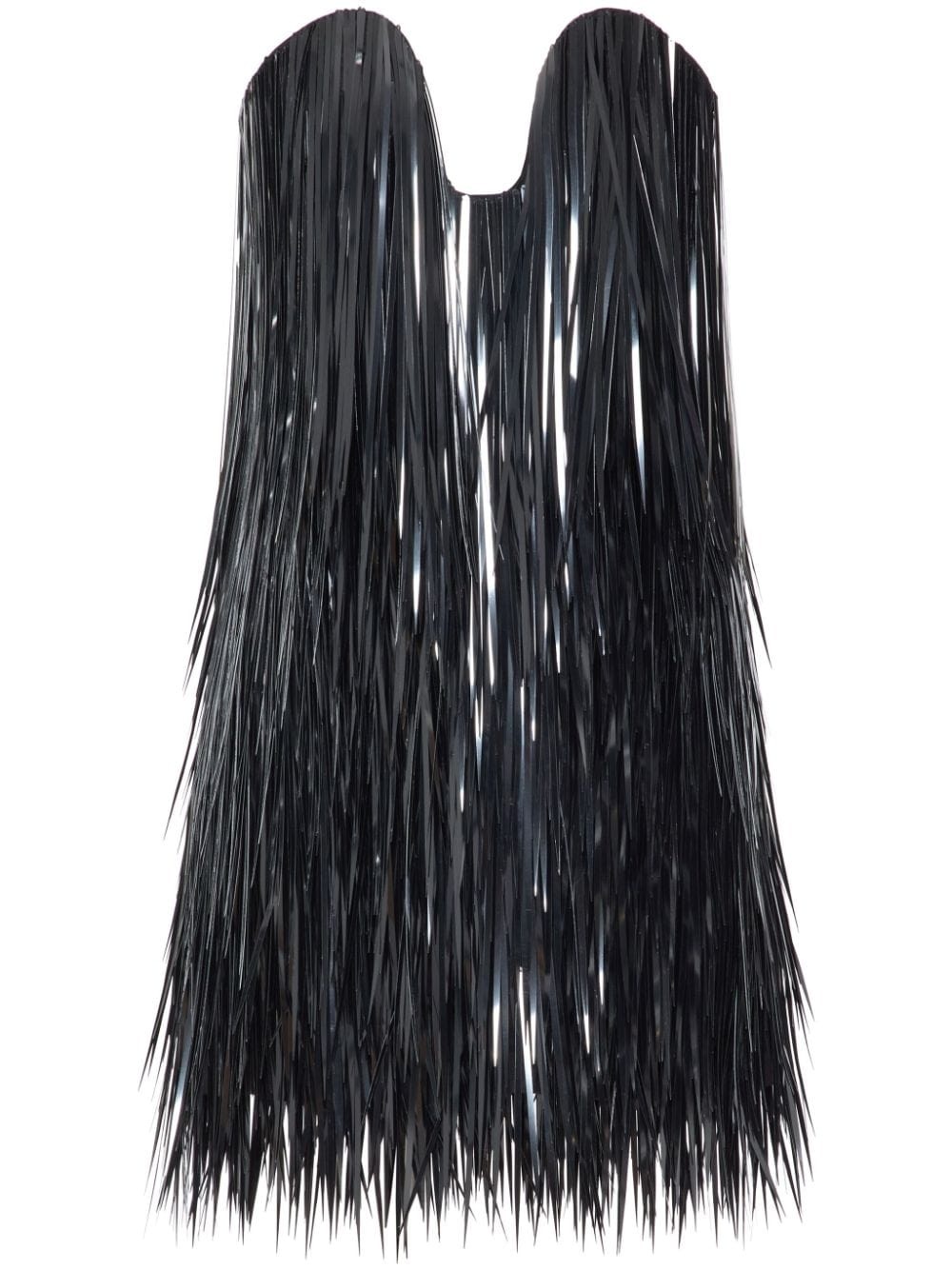 fringe-detailing mini dress - 1