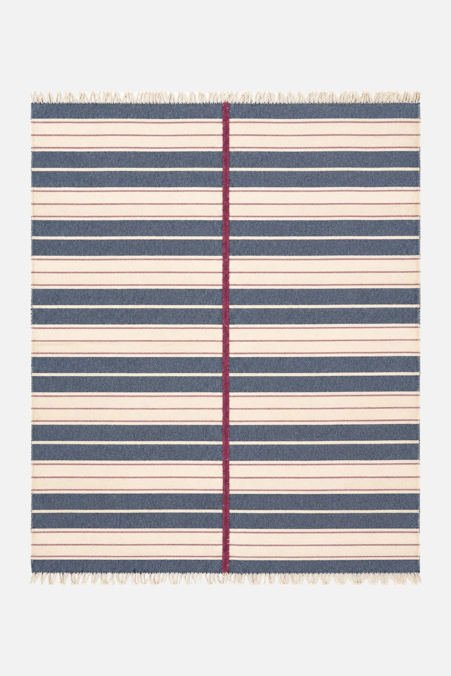 BI-COLORED RIBBED BLANKET - 1