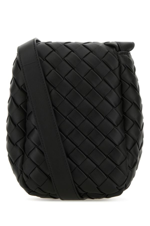 Black leather crossbody bag - 3