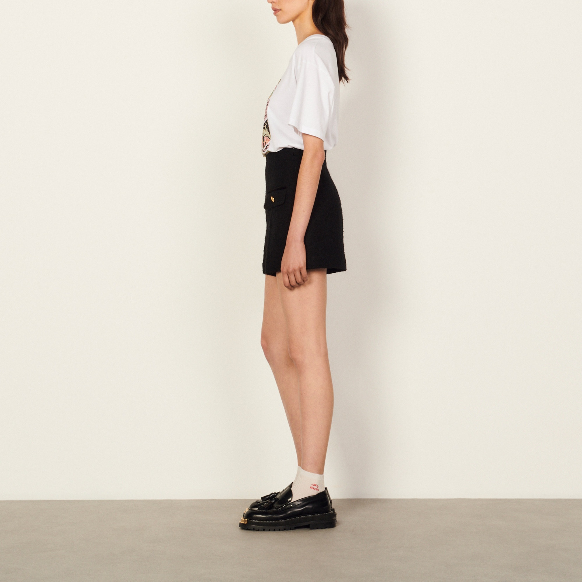 Shorts in wool and cotton fabric - 4