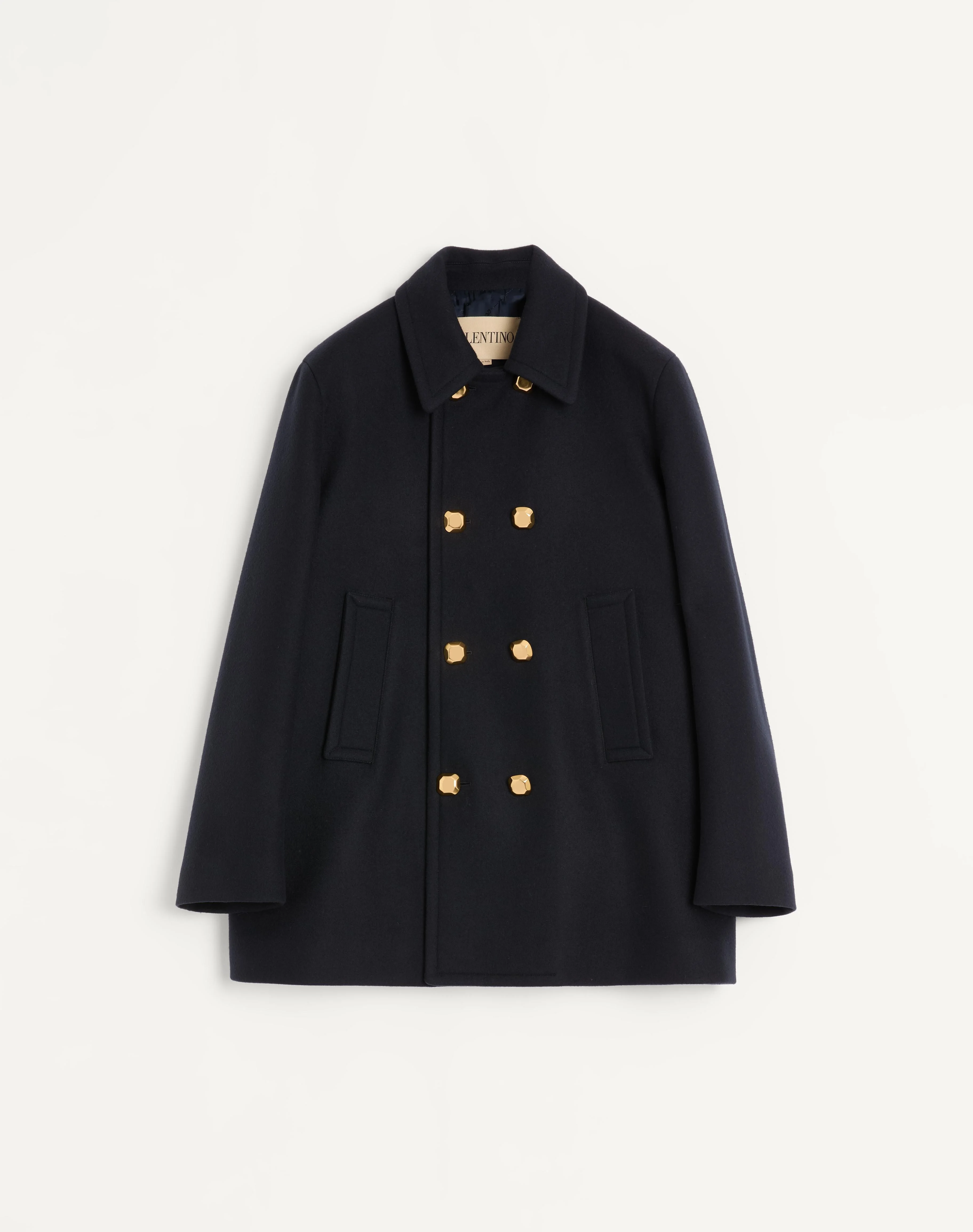 VALENTINO DOUBLE-BREASTED WOOL FELT COAT - 1