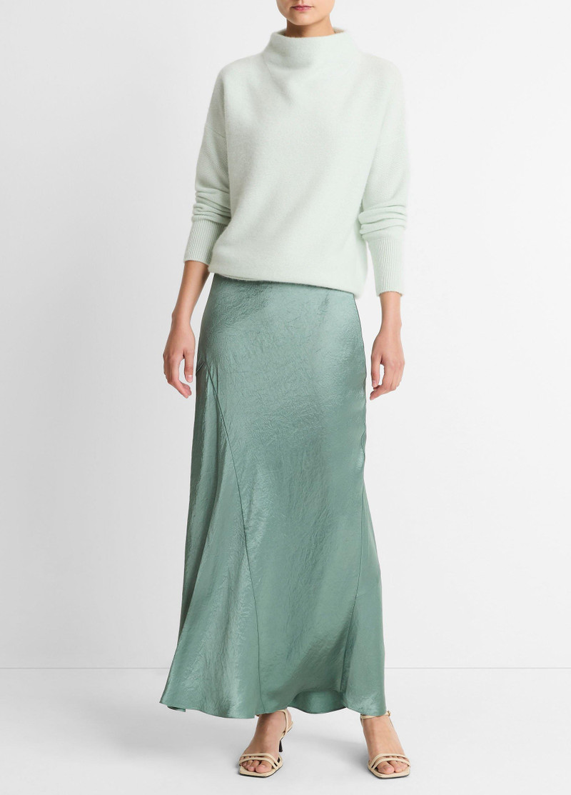Paneled Satin Bias Skirt 1