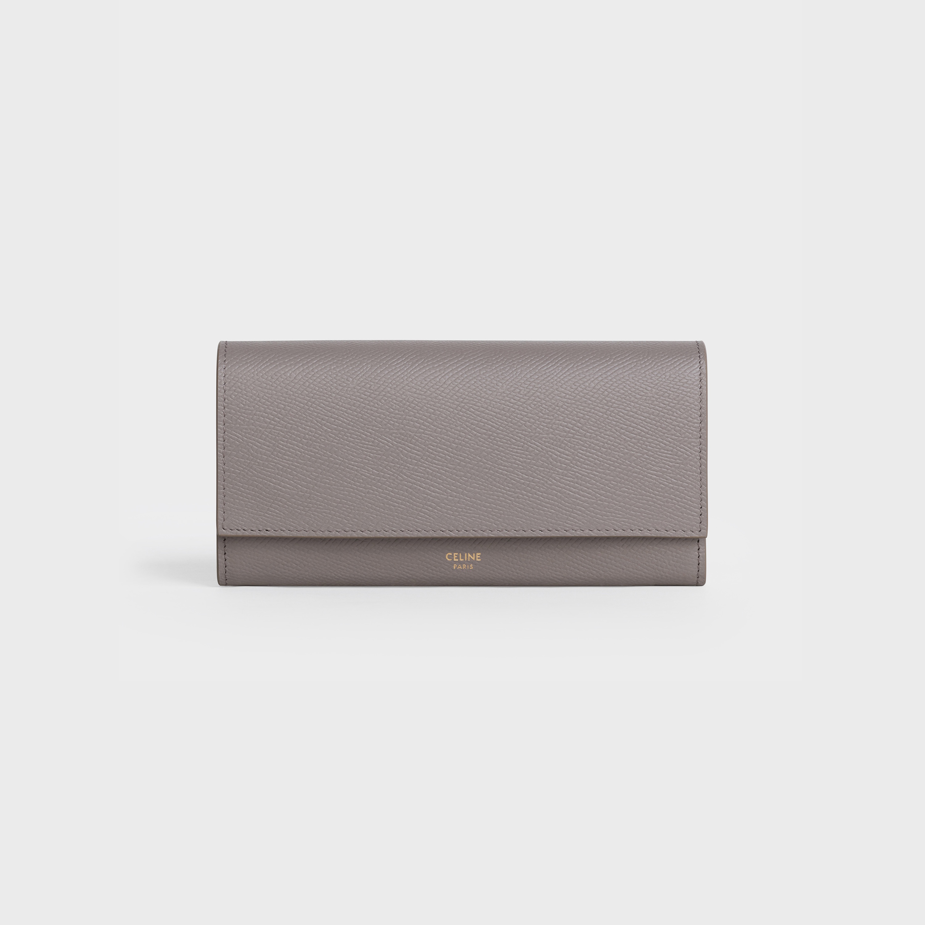 Large flap wallet in Grained calfskin - 1