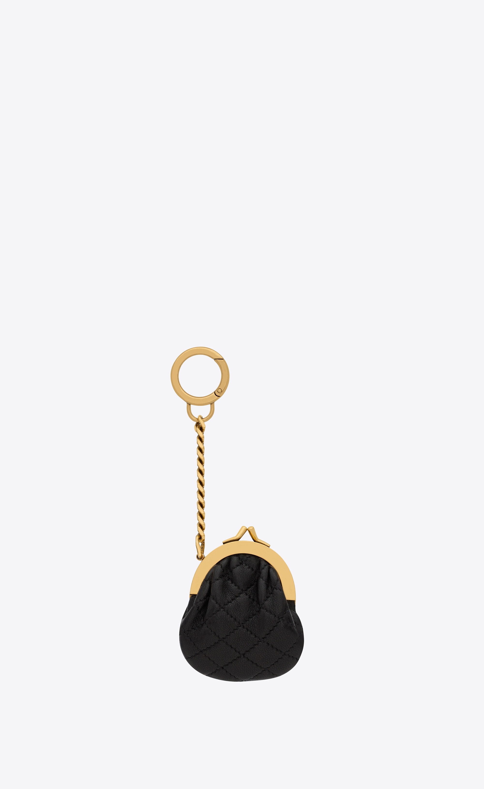 gaby mini purse keyring in quilted lambskin - 2