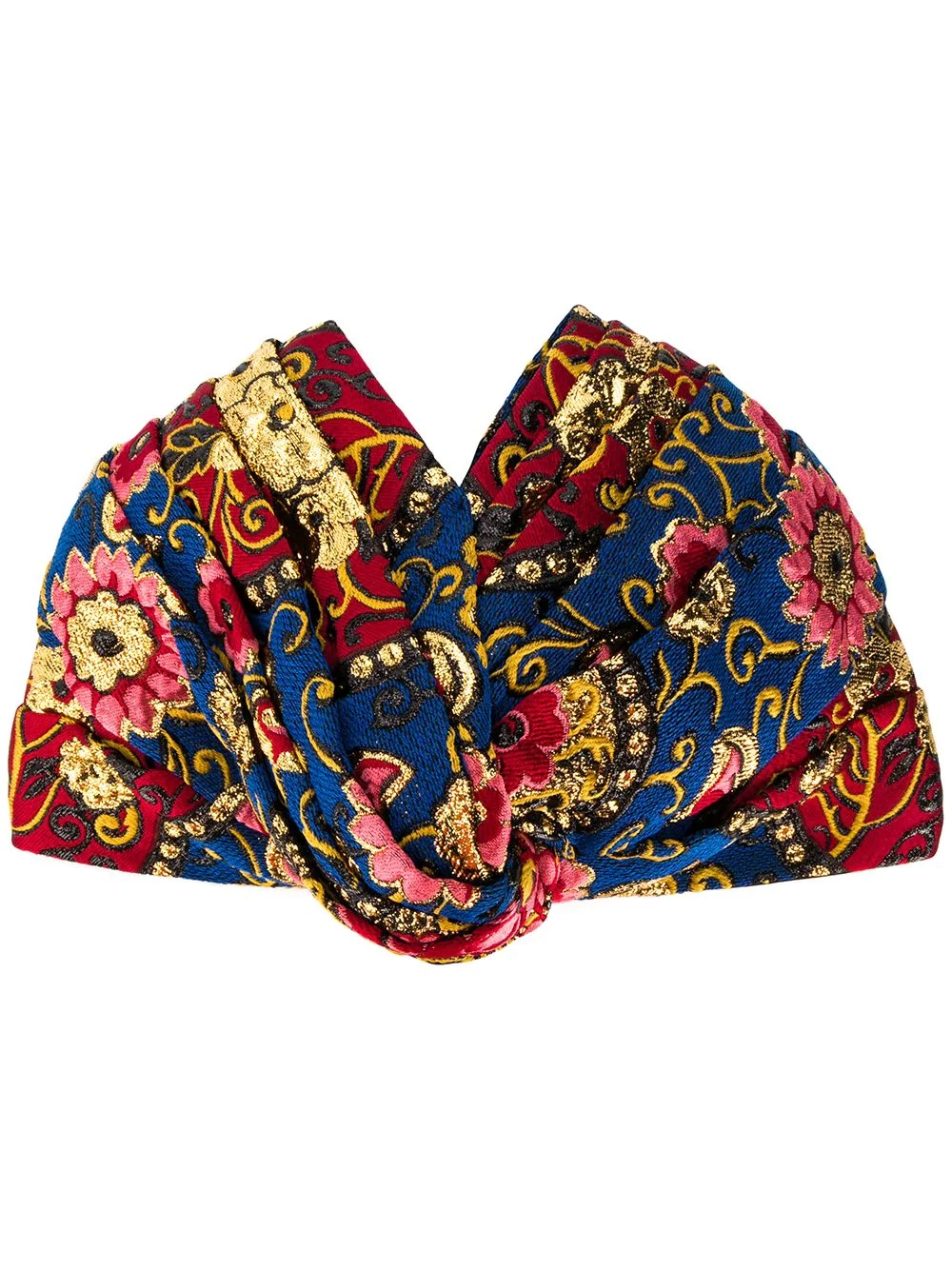 geometric floral jacquard headband - 1