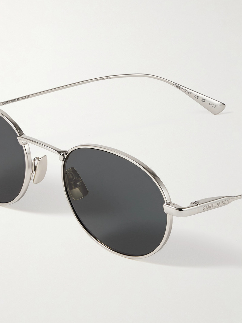 Round-frame Gold-tone Sunglasses 4