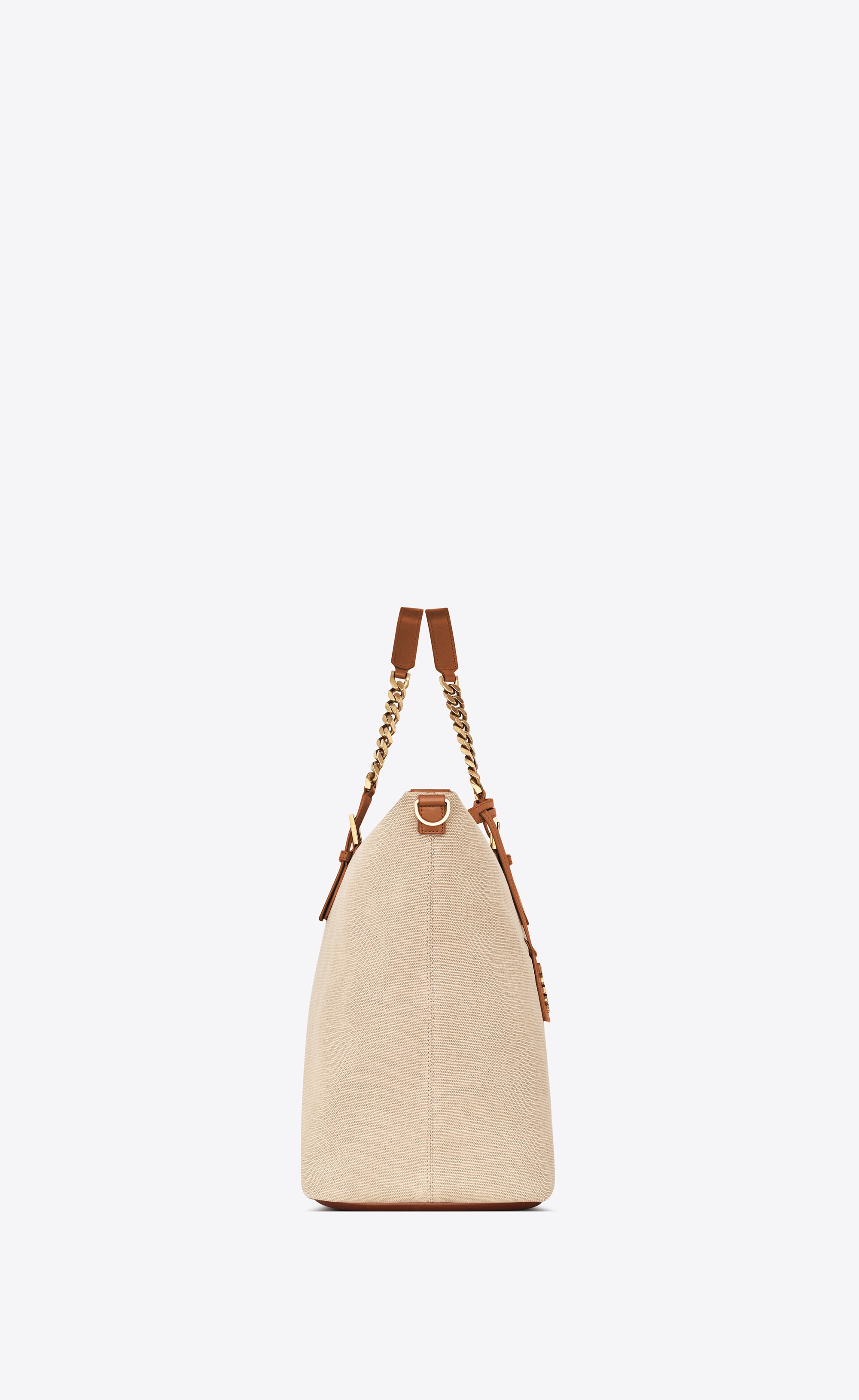 laurent in canvas and vegetable-tanned leather - 3