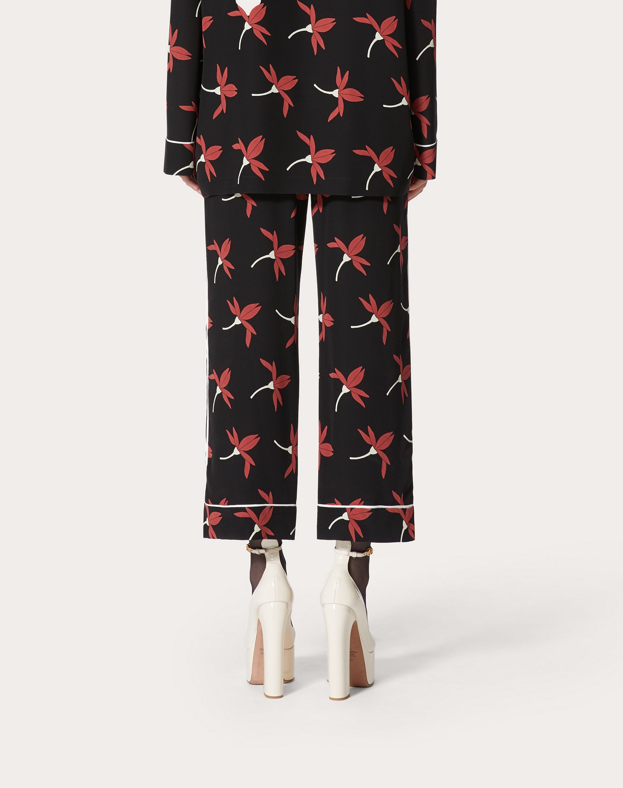 PRINTED CREPE DE CHINE PANTS - 4