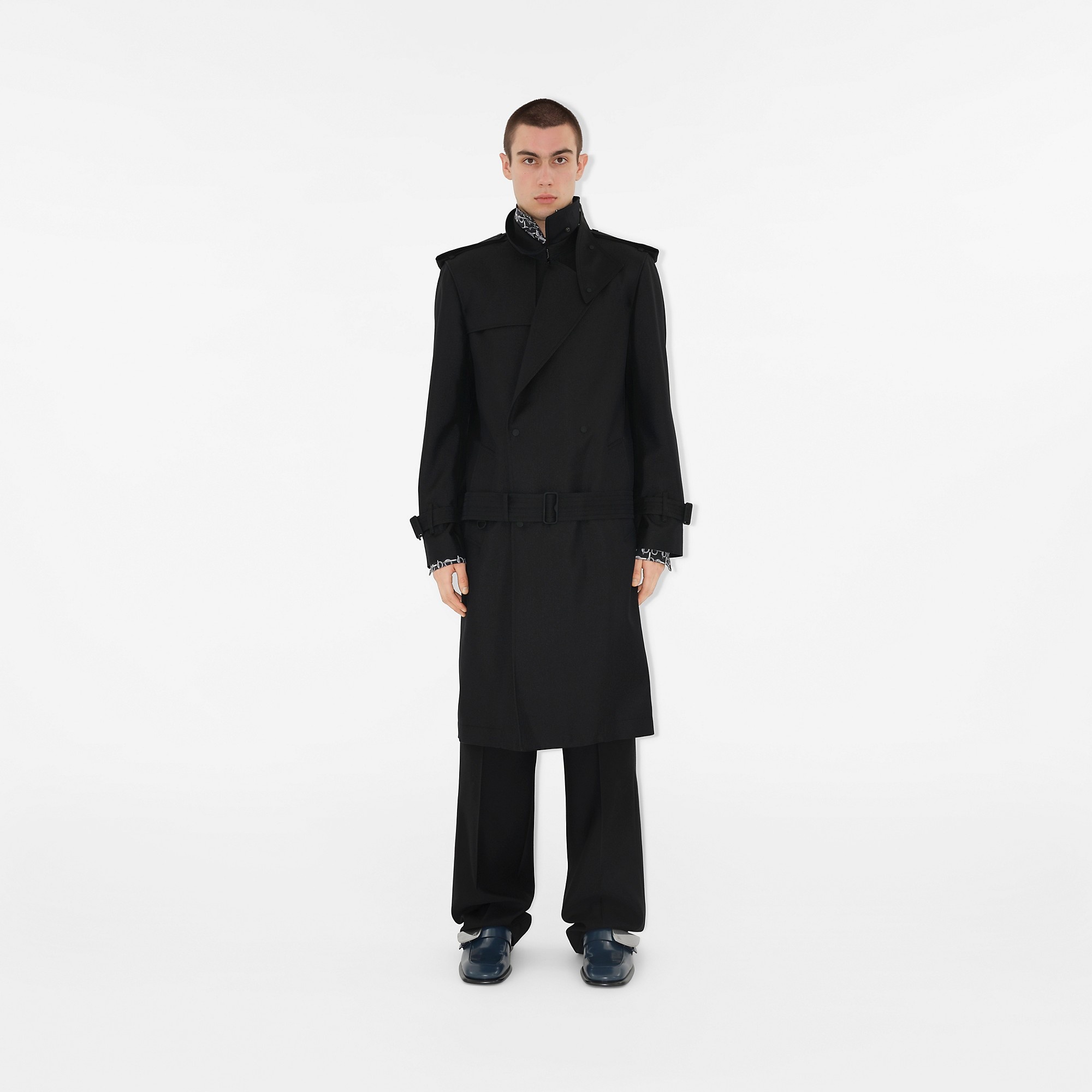 Burberry Long Silk Blend Trench Coat | REVERSIBLE