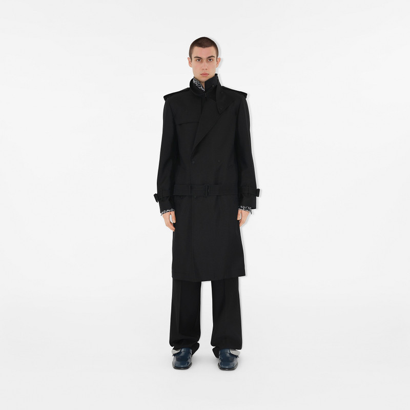 Burberry Long Silk Blend Trench Coat outlook