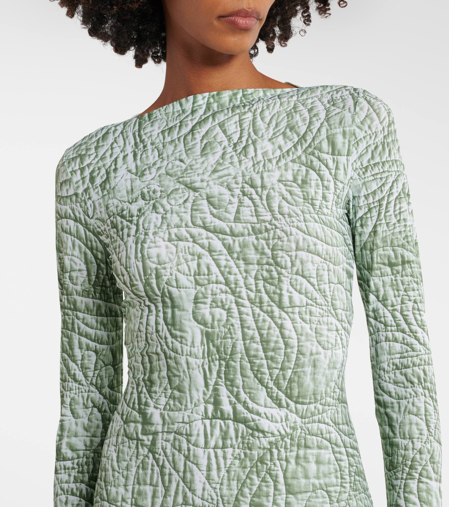 Printed jersey midi dress - 4
