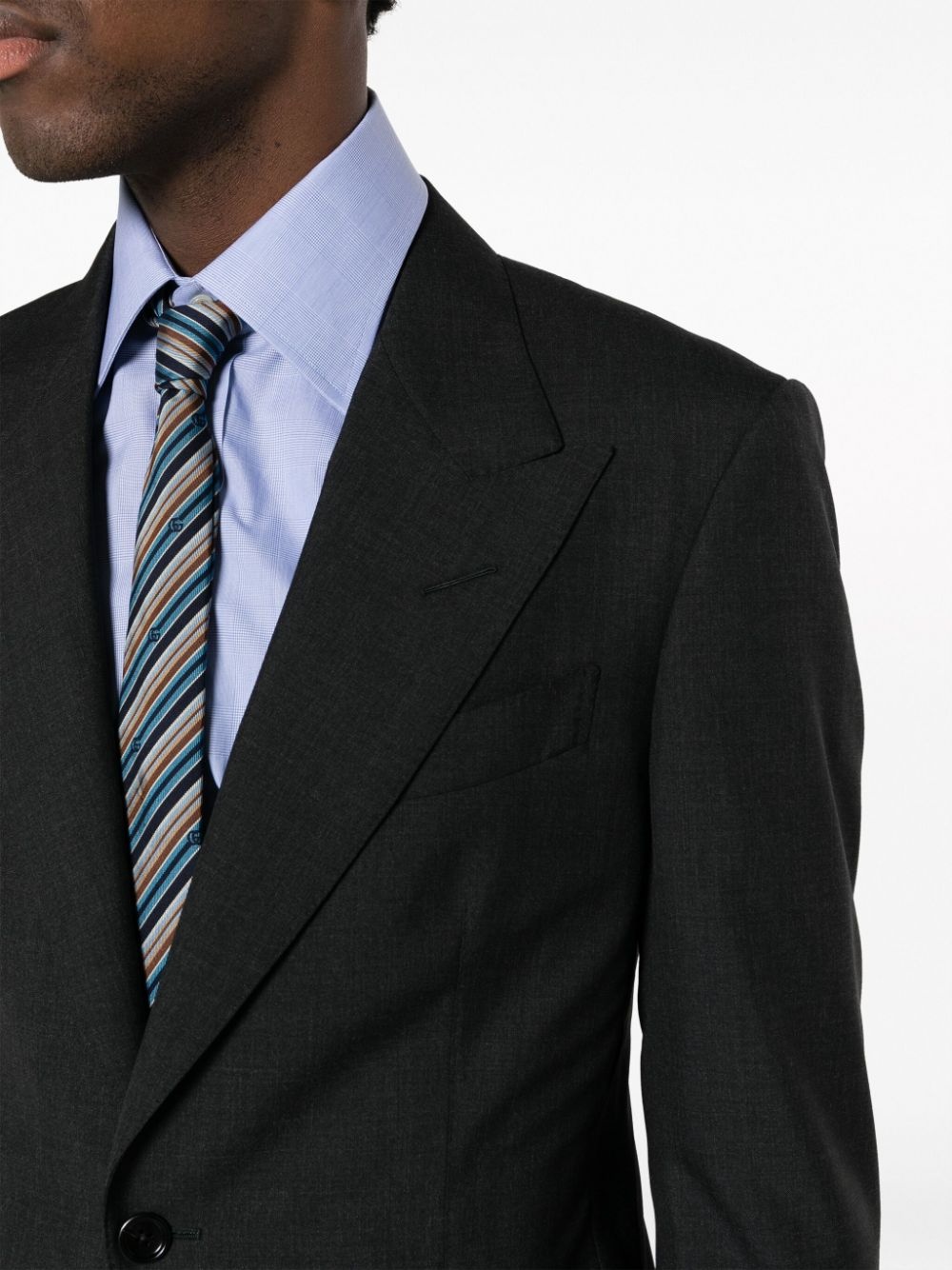 single-breasted wool suit - 5