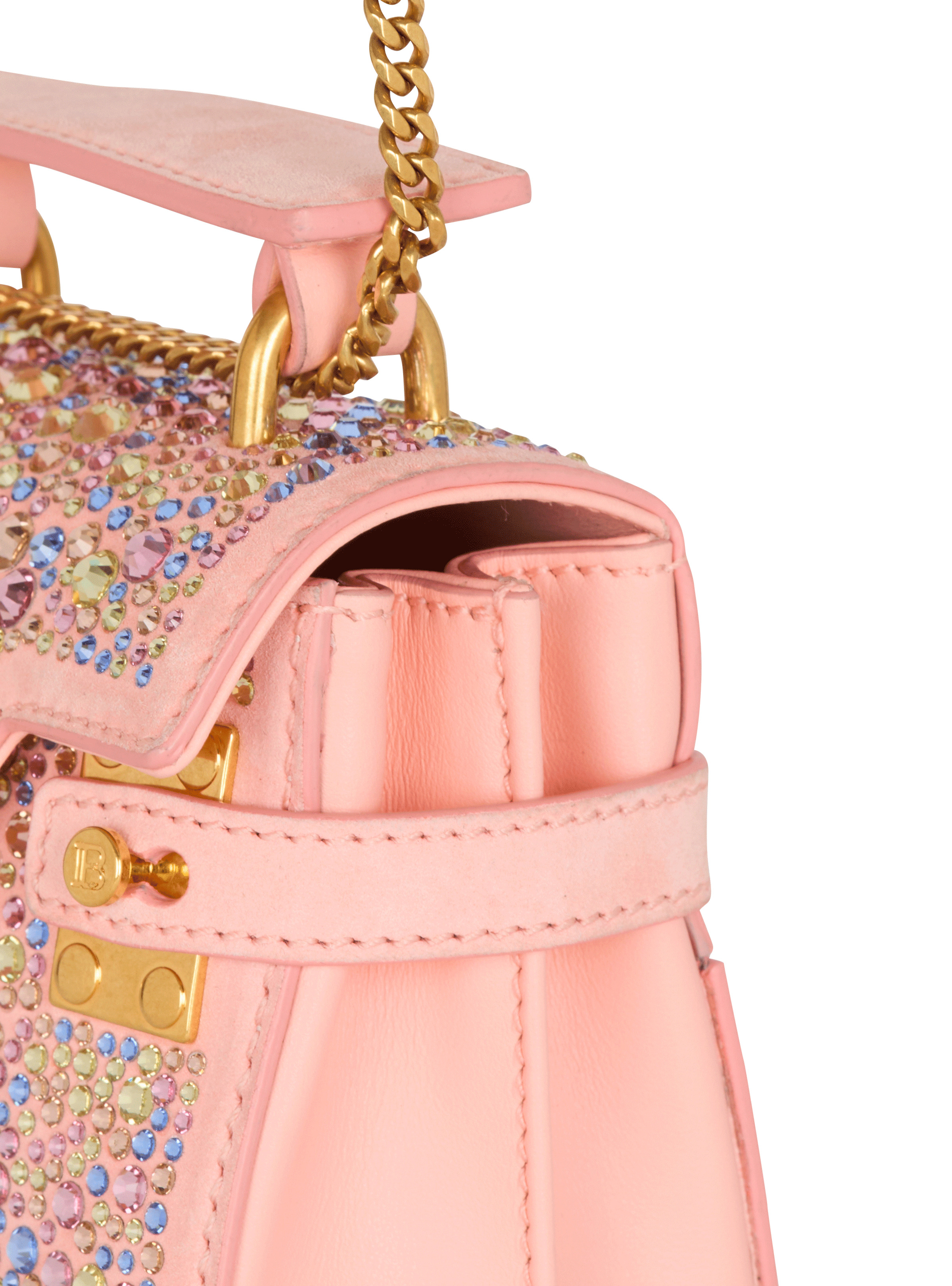 B-Buzz Mini 12 bag in suede and rhinestones - 5