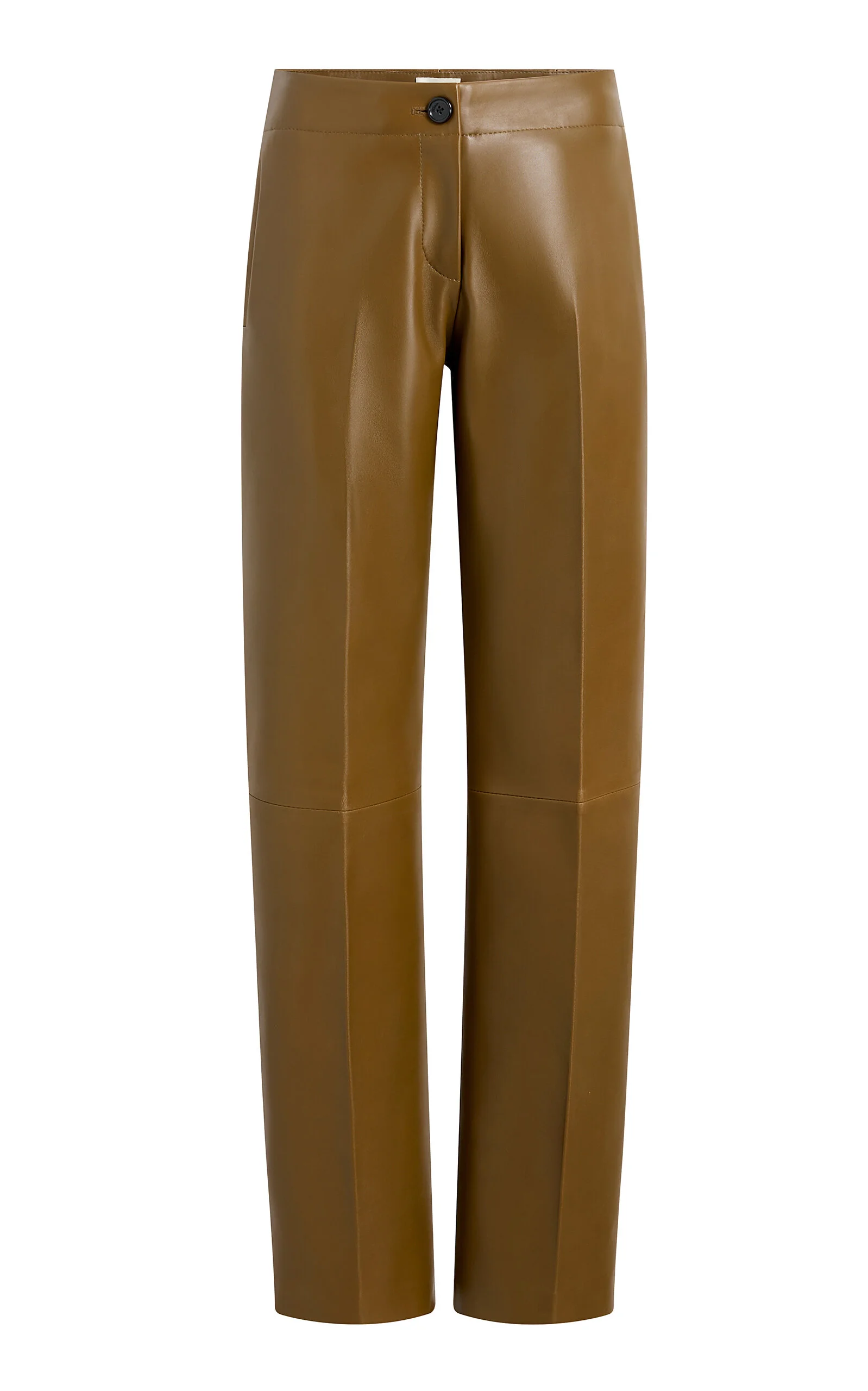 Mita Plonge Leather Straight Pants olive - 1