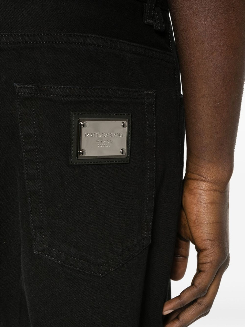 mid-rise straight-leg jeans 5