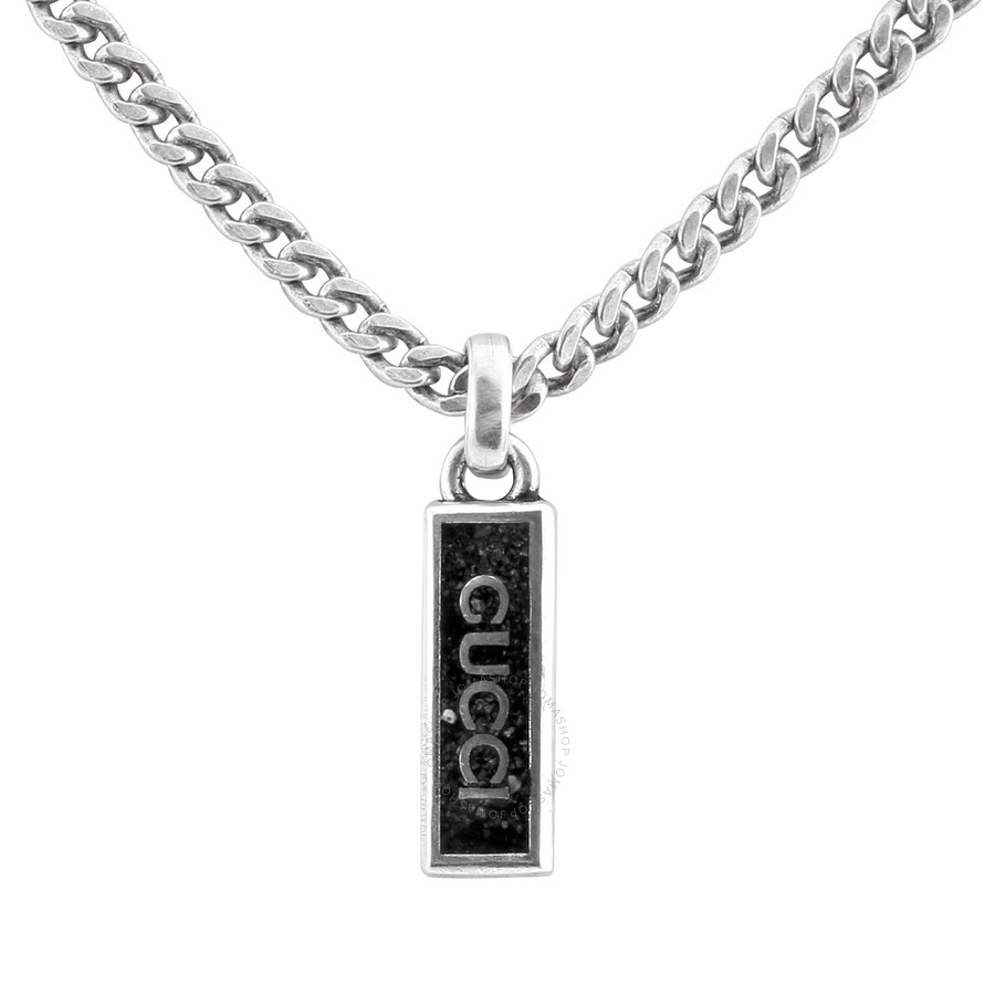GUCCI Black Enamel Pendant in sterling silver - 4