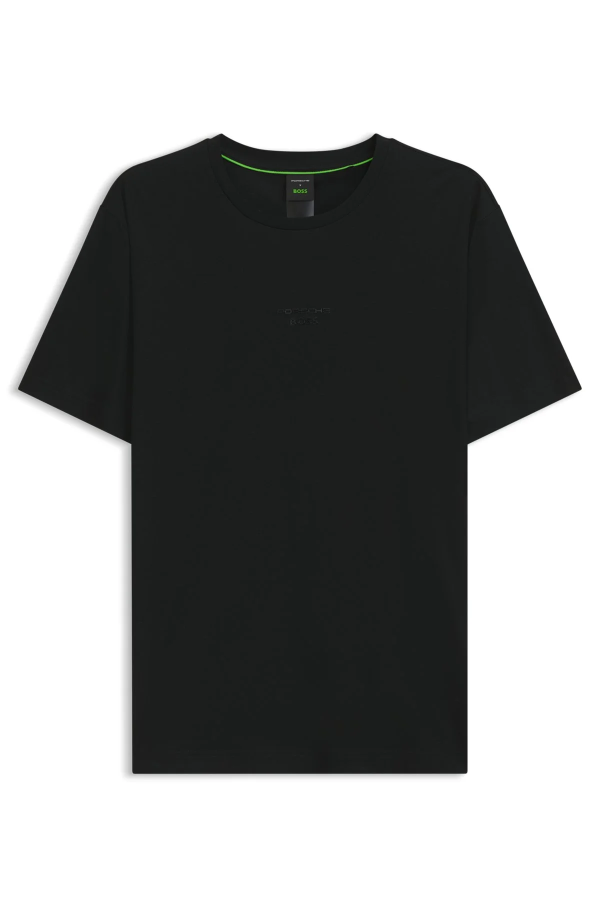 PORSCHE X BOSS MERCERIZED-COTTON T-SHIRT WITH GLOSSY LOGO - 1