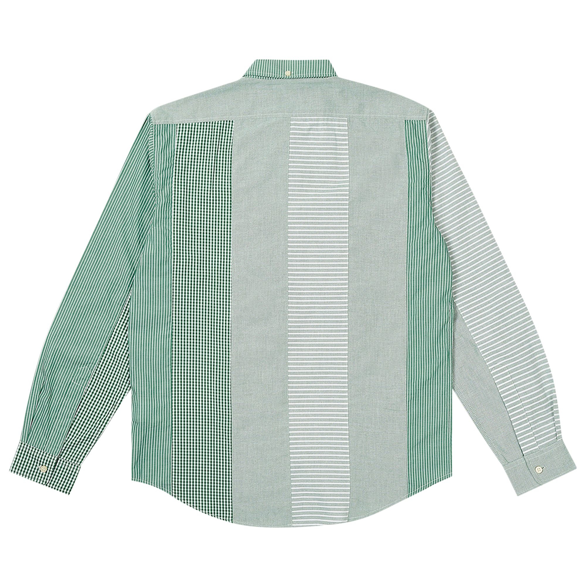 Palace Patchwork Stripe Shirt 'Green' - 2