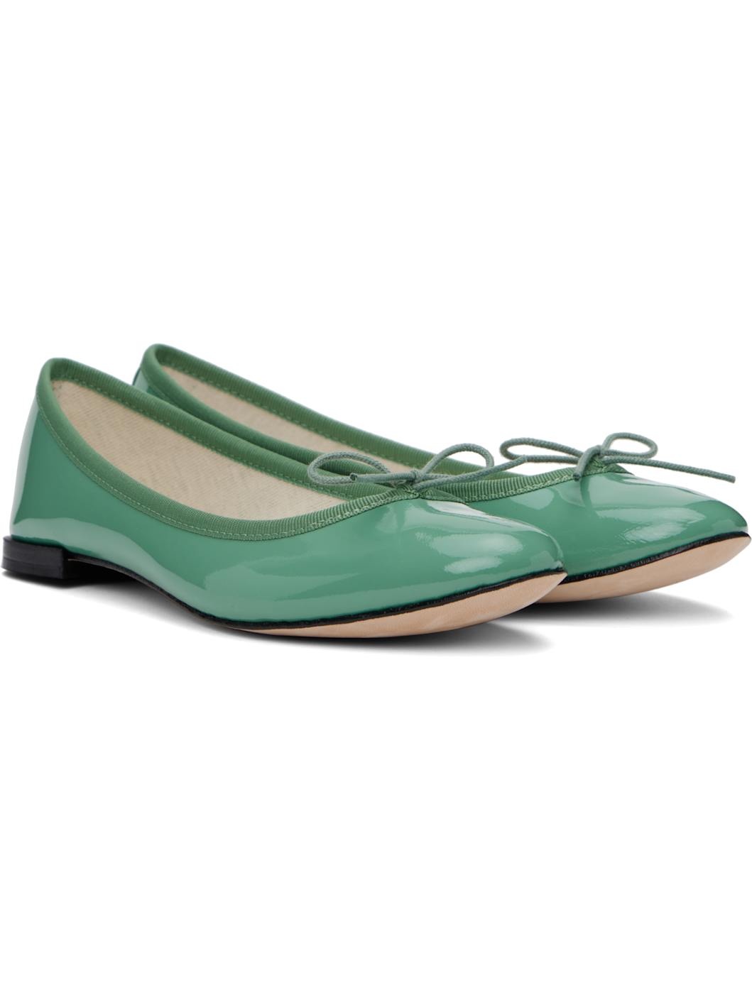 SSENSE Exclusive Green Cendrillon Ballerina Flats - 4