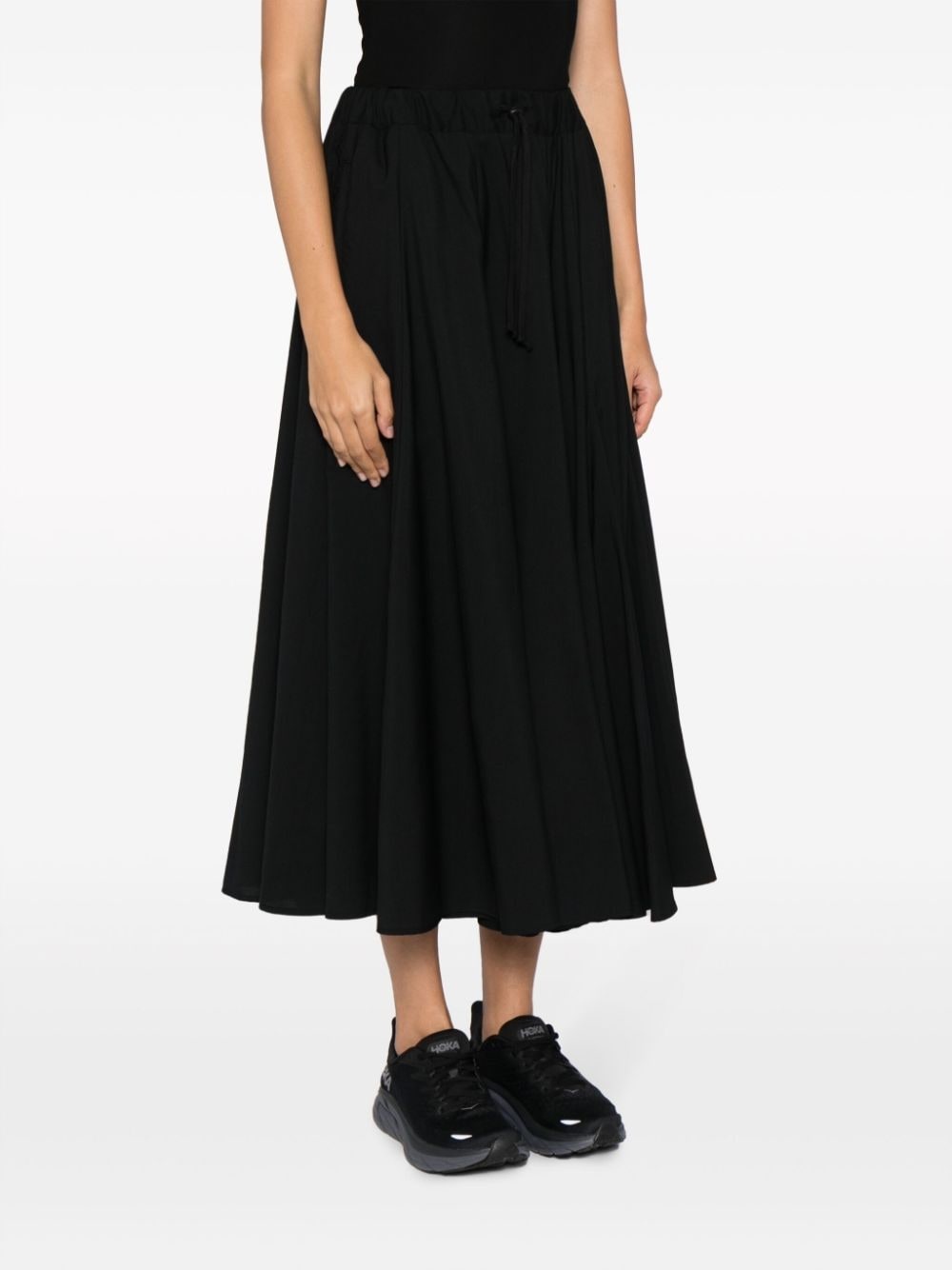 high-waisted wool midi skirt - 3