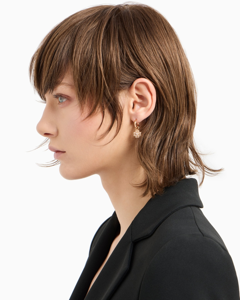 EMPORIO ARMANI ROSE GOLD-TONE STERLING SILVER HOOP EARRINGS outlook