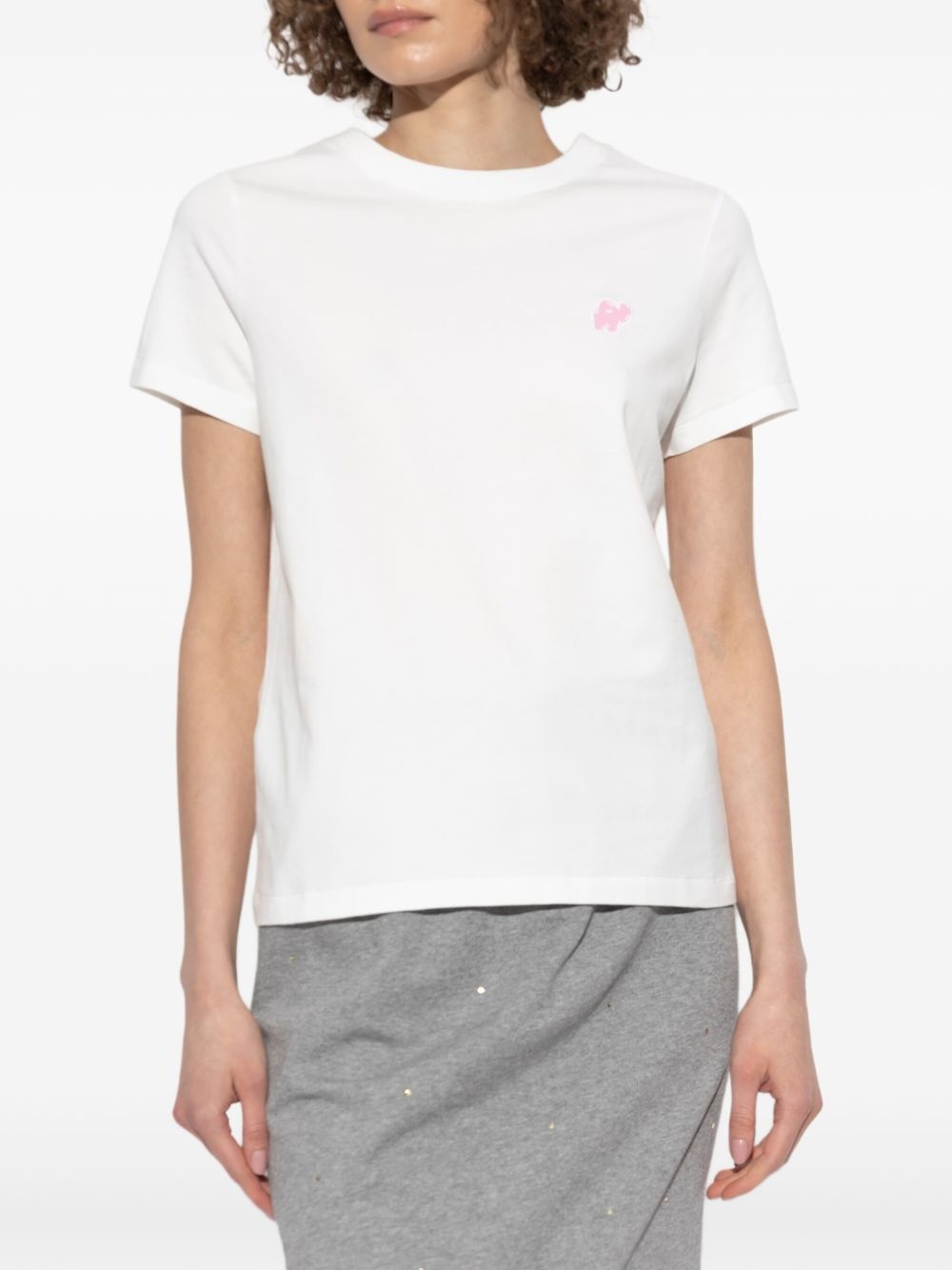 embroidered logo T-shirt - 3