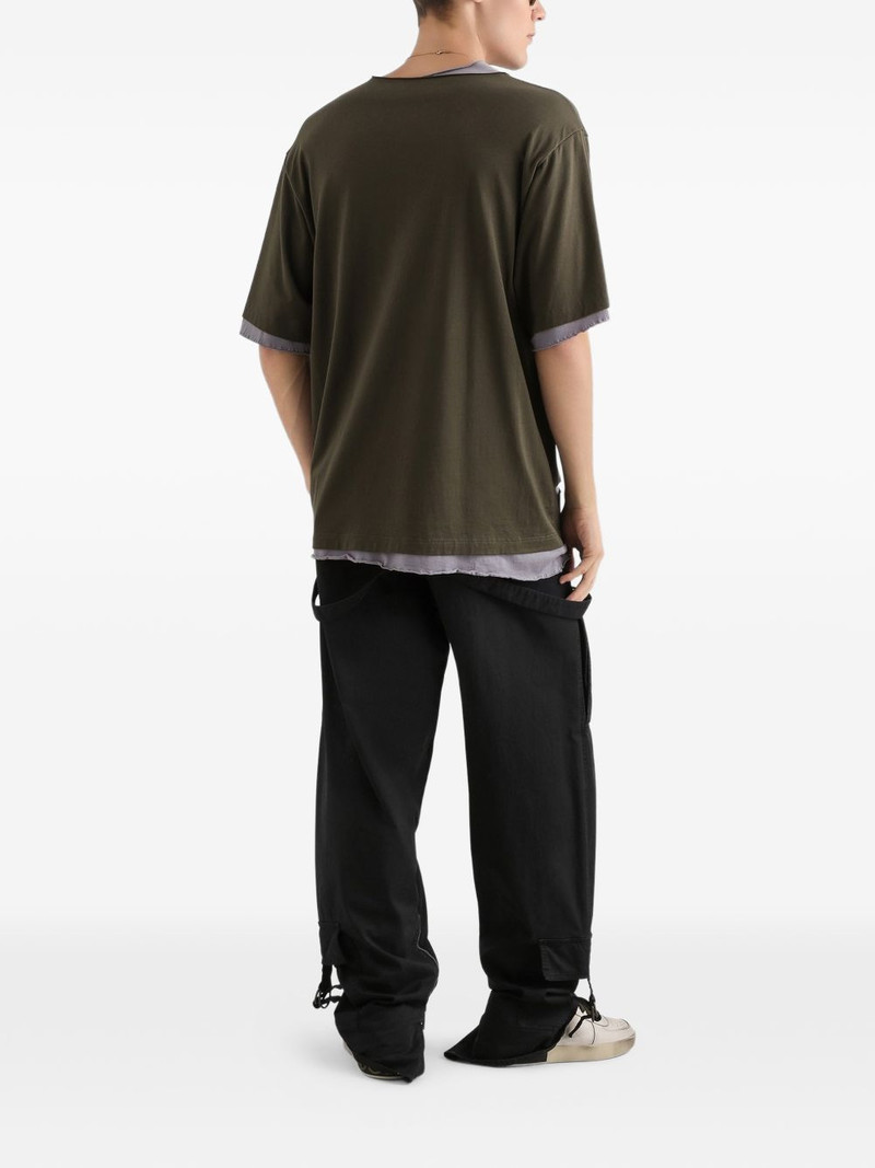 logo-applique layered T-shirt 3