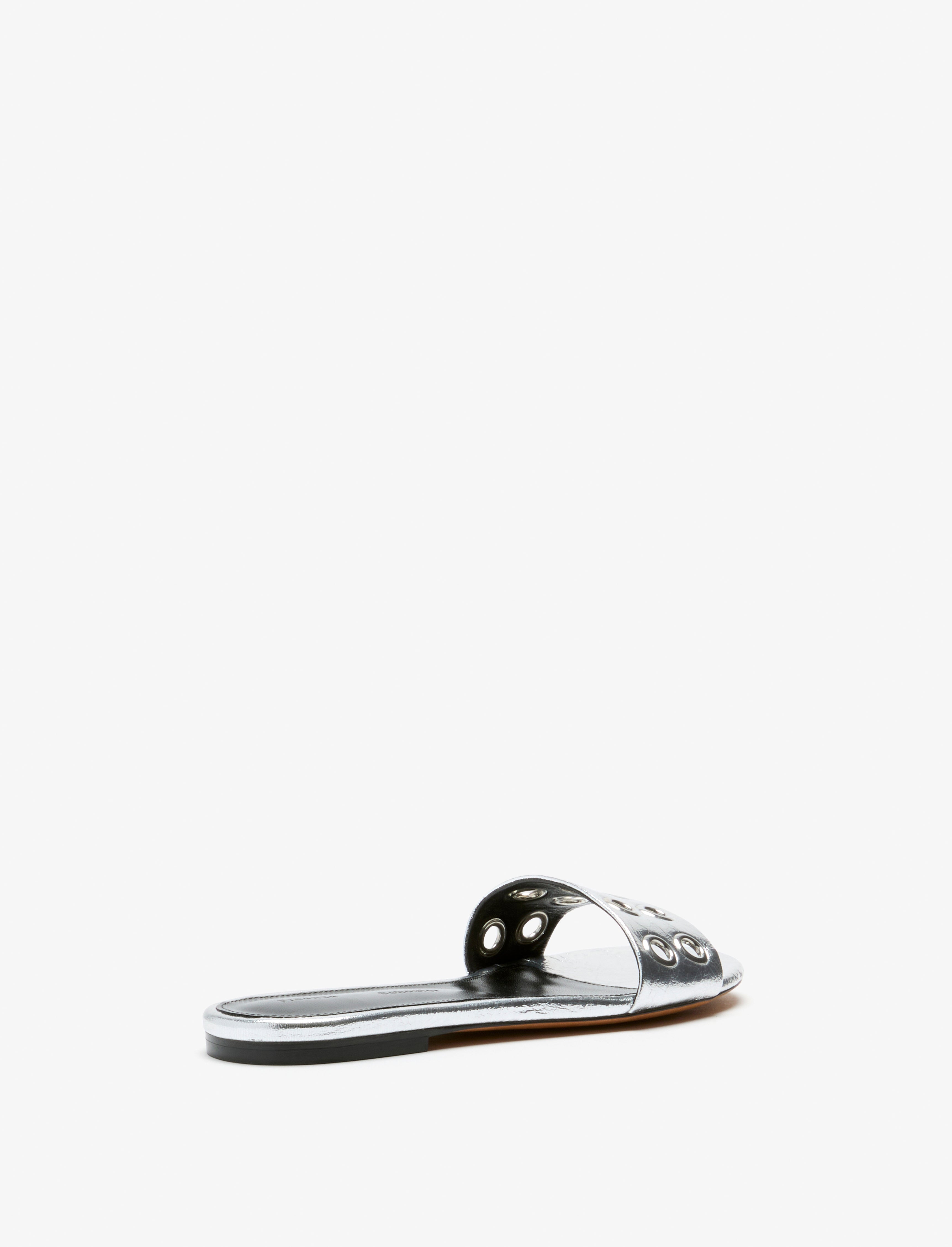 Grommet Slides in Crinkled Metallic - 3