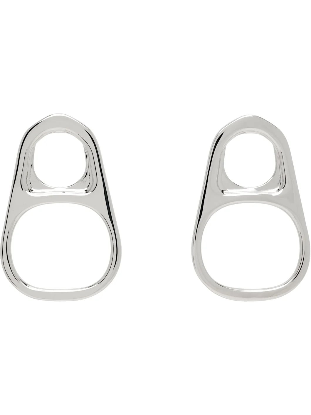 'The Silver-Toned Ring-Pull' Earrings - 1