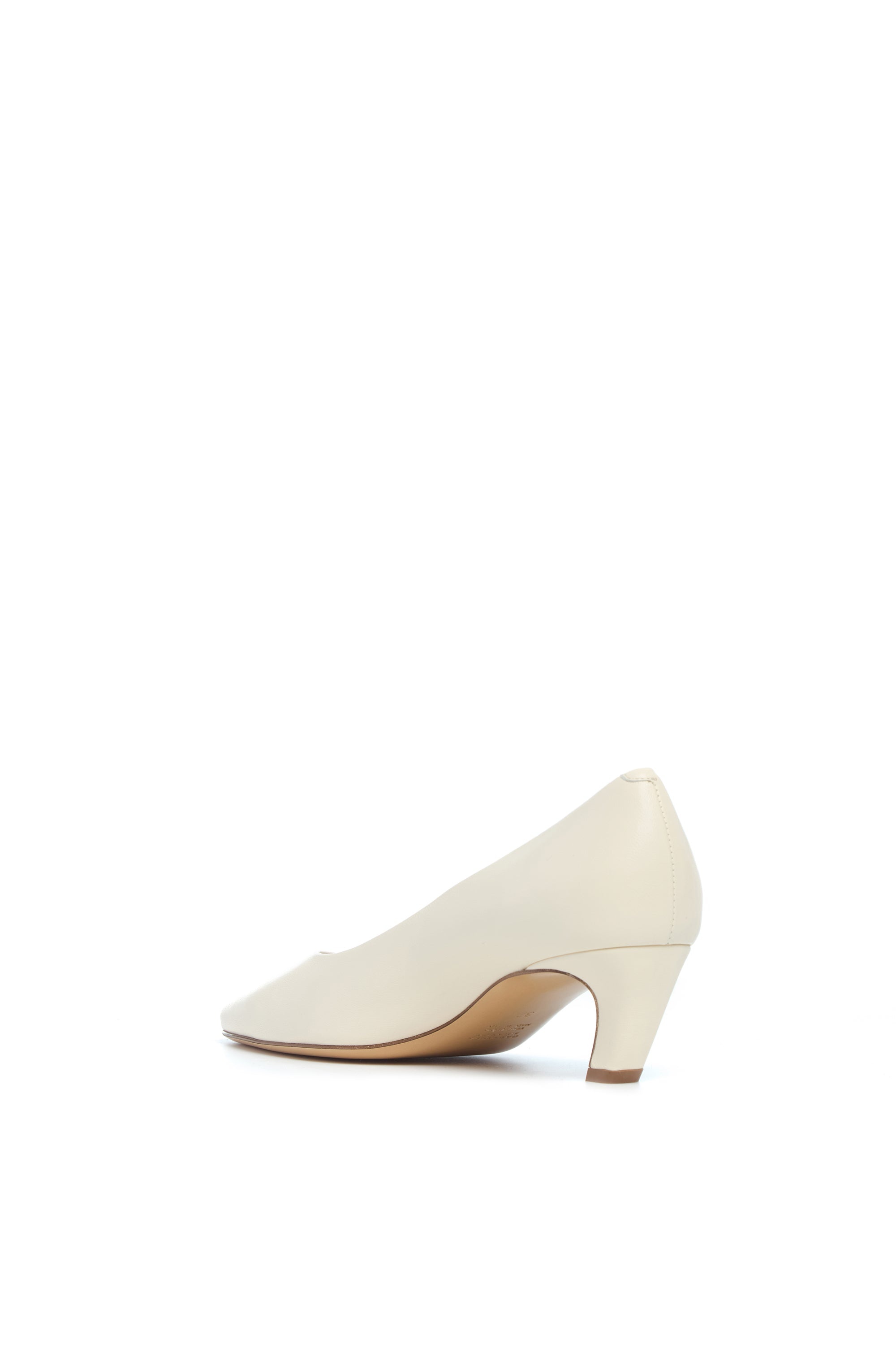 Peggy Pump in Cream Nappa Leather - 3