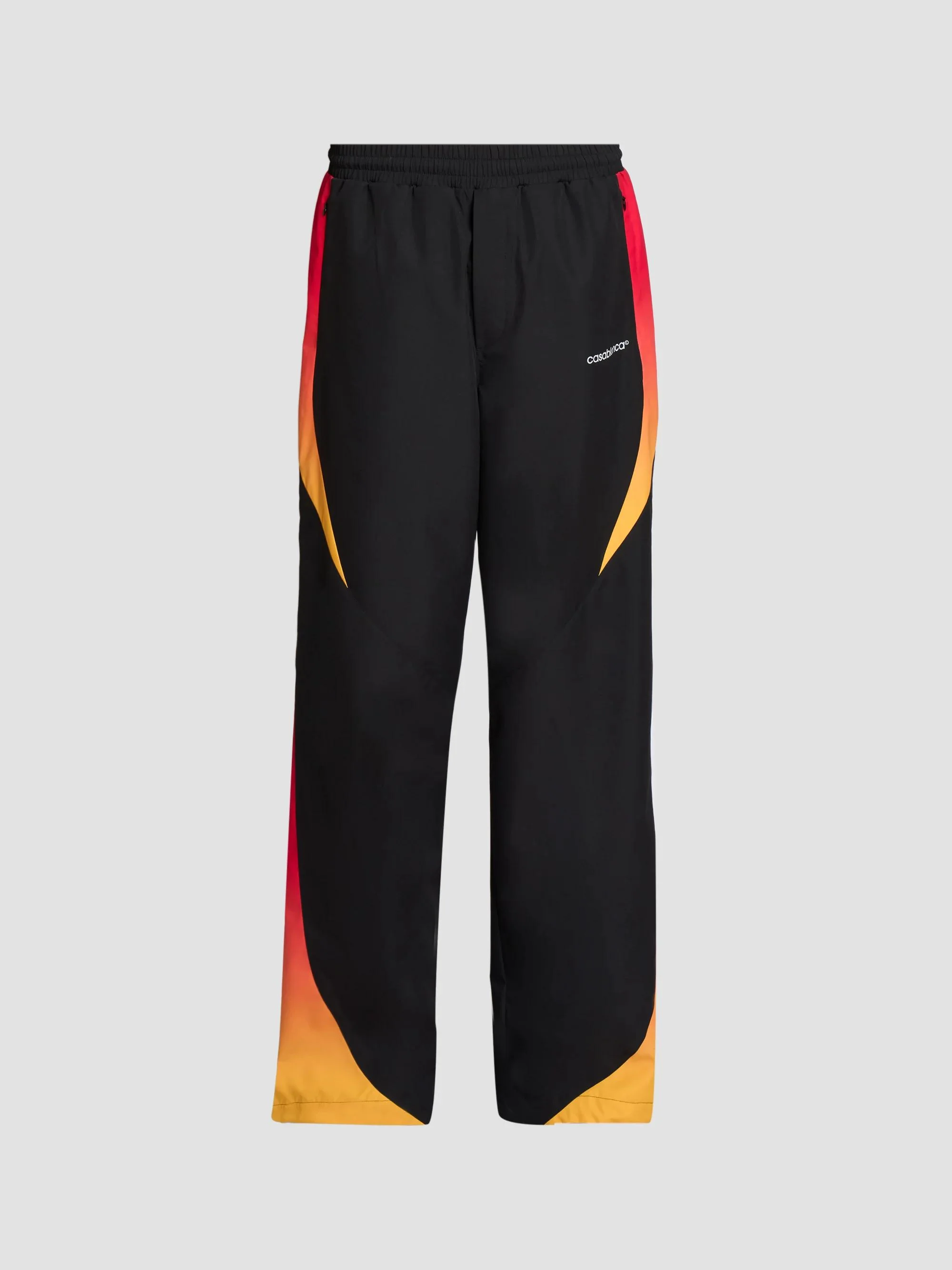 Men's Printed Wide-Leg Track Pants - Orange - 1
