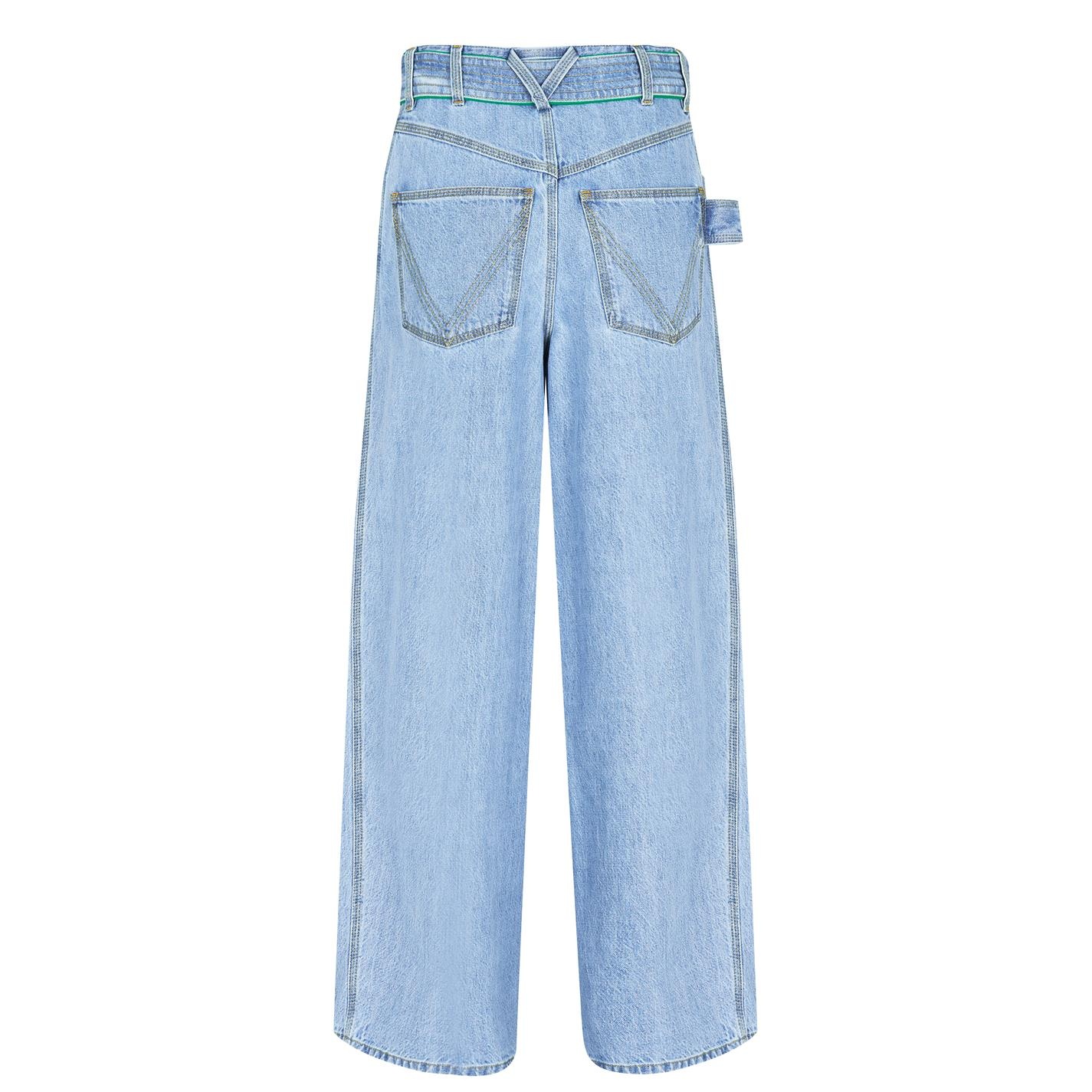 WIDE LEG LIGHT BLEACHED DENIM - 7