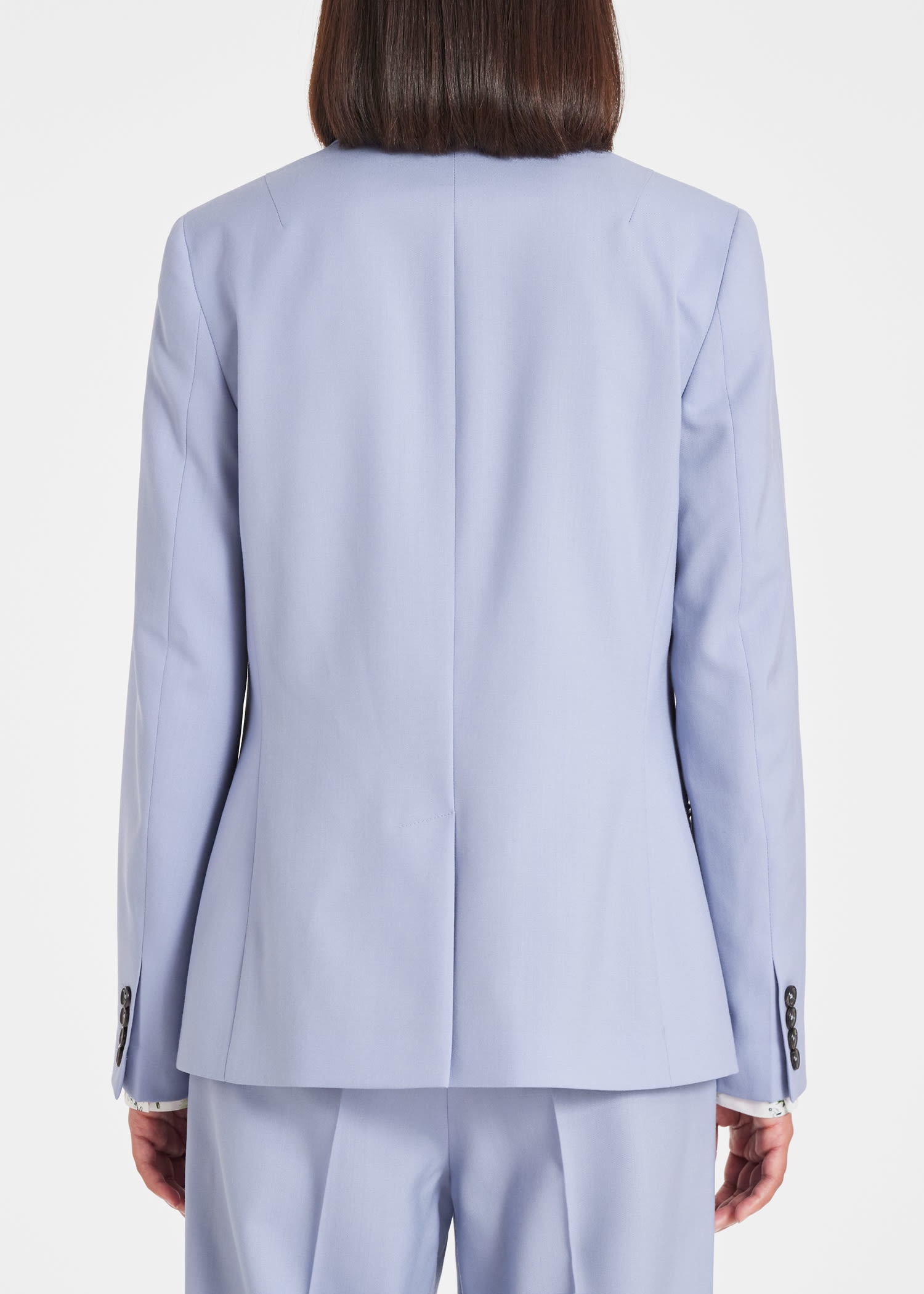 Pale Blue Wool Hopsack Blazer - 6