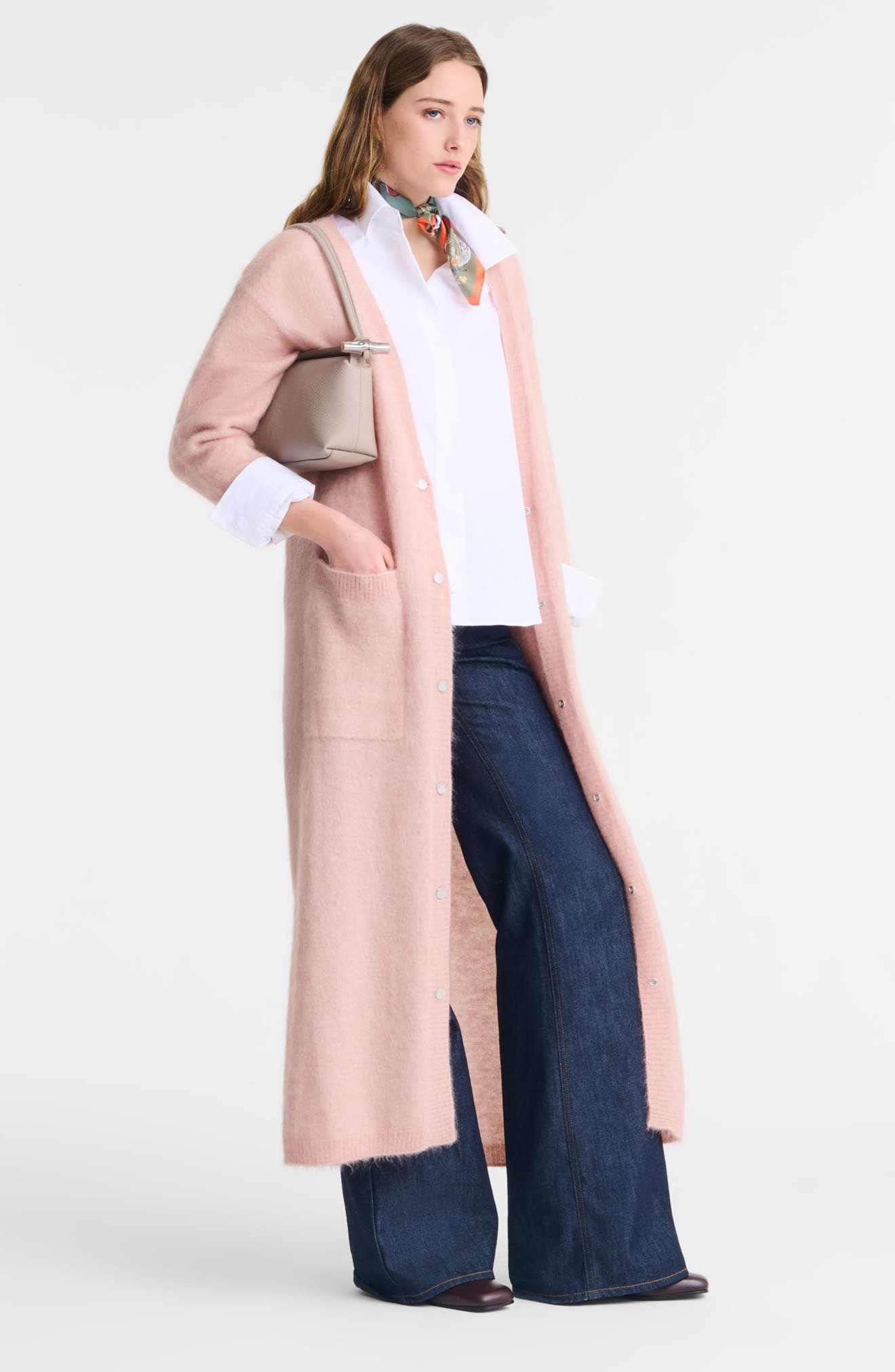 Longchamp Le Roseau East/West Leather Shoulder Bag in Clay at Nordstrom - 2