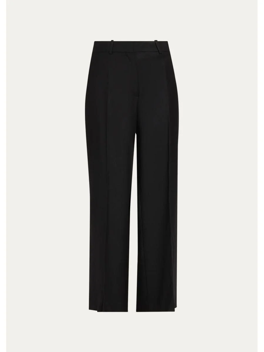 Pleated-Front Virgin Wool Pants - 1
