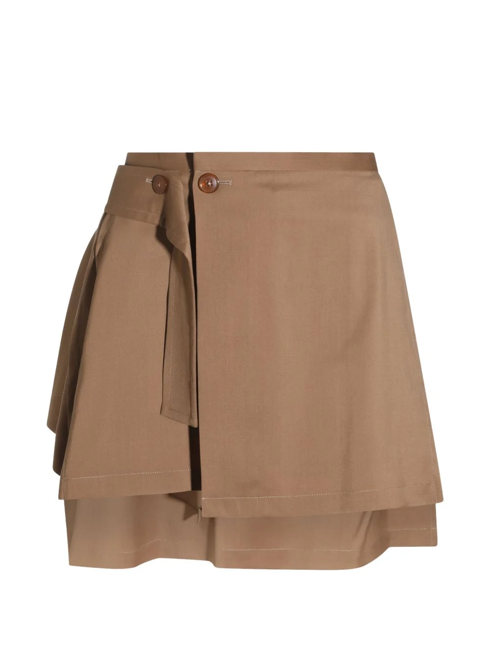 Megan Kilt layered wrap mini skirt - 1
